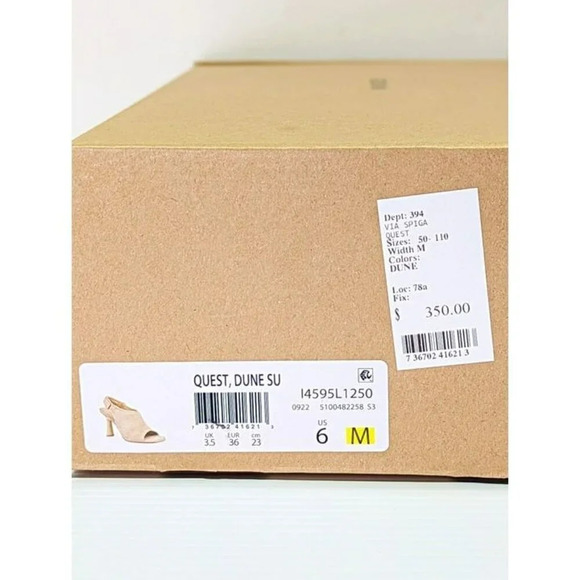 Vince Women's Quest Slingback High Heel Sandals in Dune Suede Size 6 (MSRP $350) - Picture 10 of 10